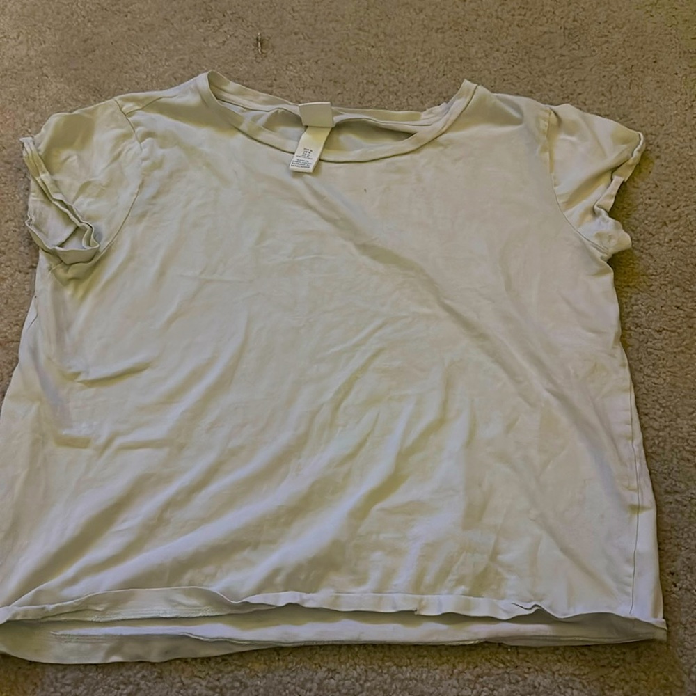 A very light green t-shirt